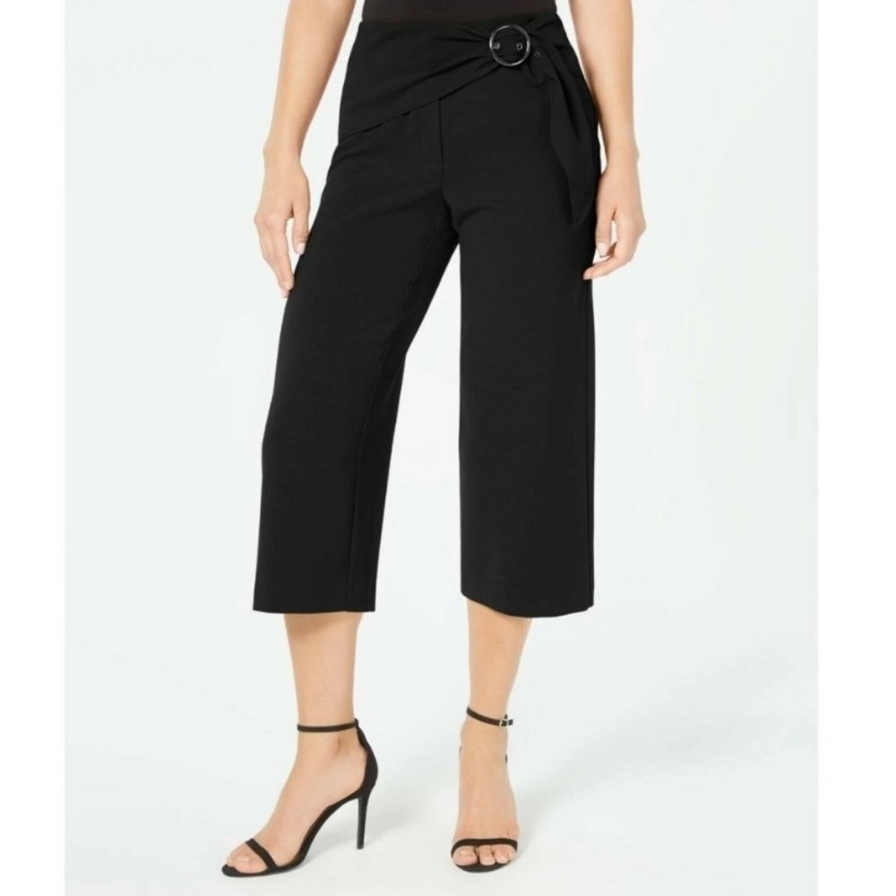 NWT ALFANI deep black culotte pants size 10P